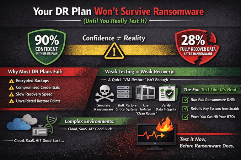 Your DR Plan Probably Won’t Survive Ransomware (And You Won’t Know Until It’s Too Late)