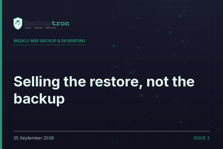 Selling the Restore, Not the Backup