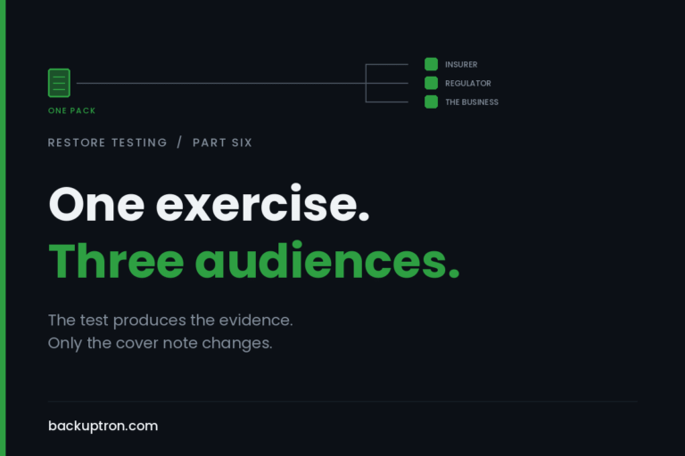 What You Can Prove: Turning a Restore Test Into Evidence