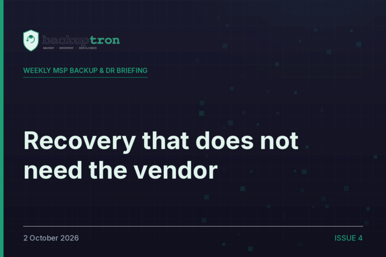 BDRaaS Briefing: Recovery That Does Not Need the Vendor